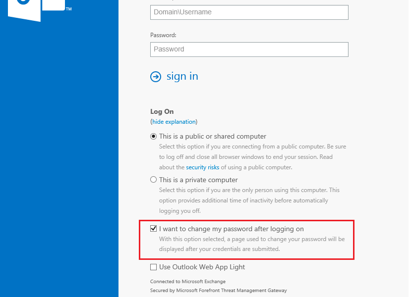 outlook portal login